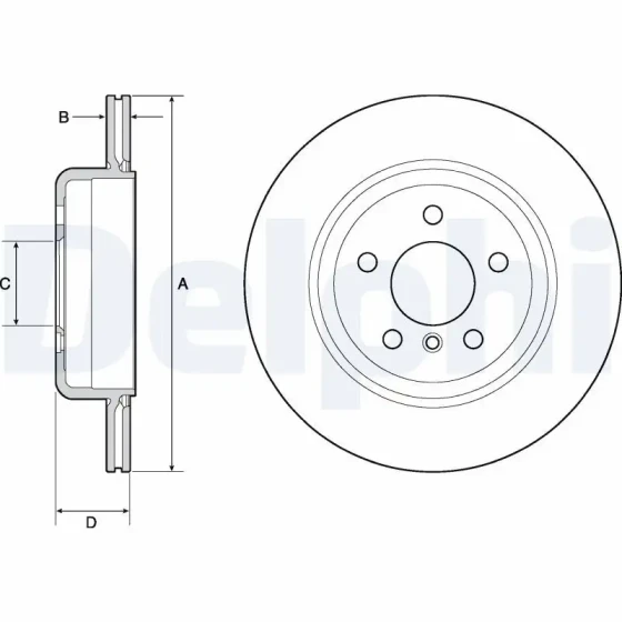Delphi Arka Fren Diski – BG4664C / OEM 34216793127 ürün görseli