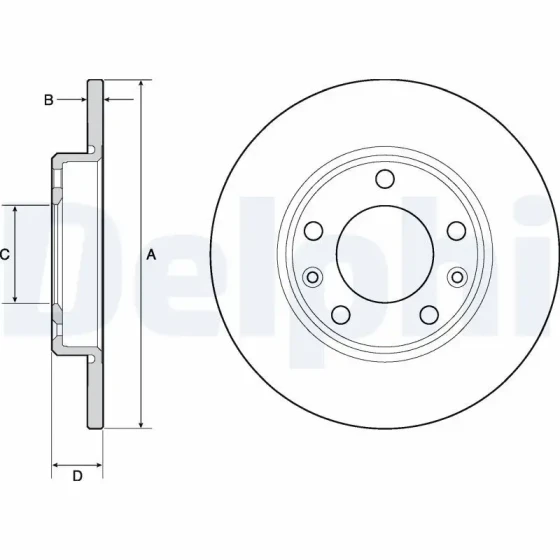 Delphi Arka Fren Diski – BG4670C / OEM 1642776280 ürün görseli