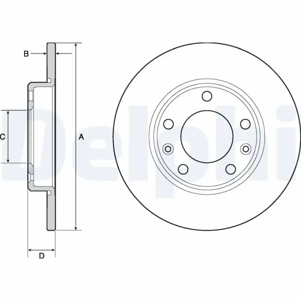 Delphi Arka Fren Diski – BG4670C / OEM 1642776280