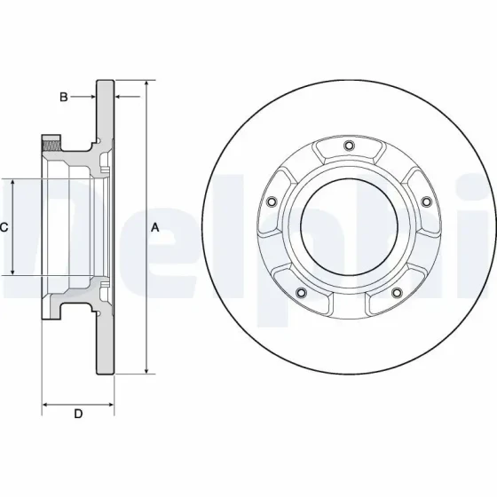 Delphi Arka Fren Diski – BG4673 ürün görseli