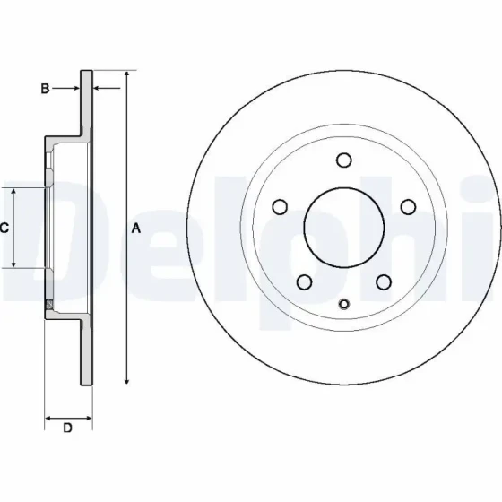 Delphi Arka Fren Diski – BG4707C ürün görseli