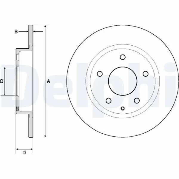 Delphi Arka Fren Diski – BG4707C