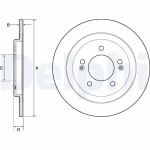 Delphi Arka Fren Diski – BG4749C / OEM 58411A6200