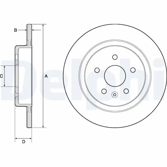 Delphi Arka Fren Diski – BG4760C / OEM 13515914 ürün görseli