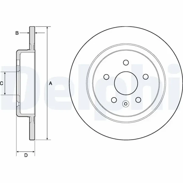 Delphi Arka Fren Diski – BG4760C / OEM 13515914