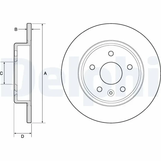 Delphi Arka Fren Diski – BG4761C ürün görseli
