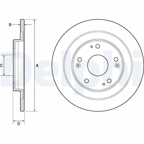 Delphi Arka Fren Diski – BG4773C / OEM 42510TV0E01 ürün görseli