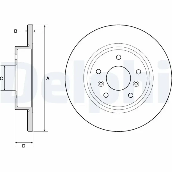 Delphi Arka Fren Diski – BG4807C ürün görseli