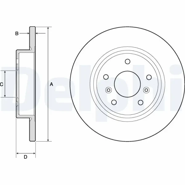 Delphi Arka Fren Diski – BG4807C