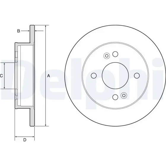 Delphi Arka Fren Diski – BG4917C / OEM 58411B9000 ürün görseli