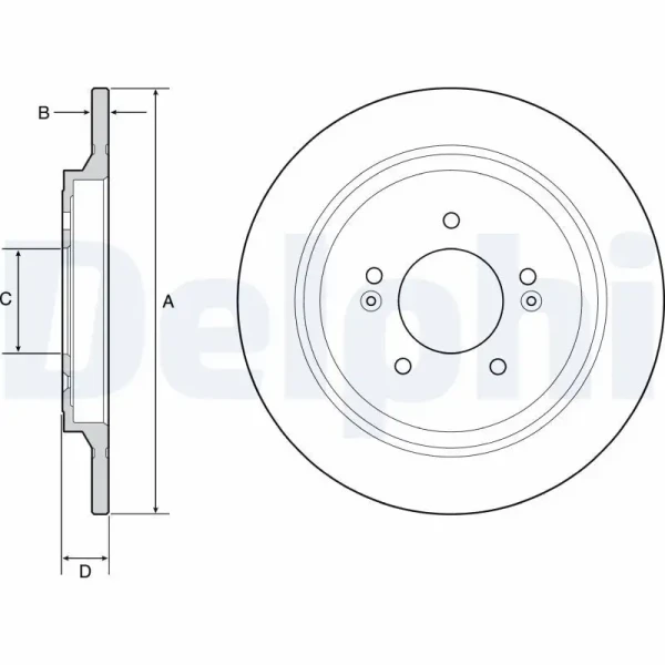 Delphi Arka Fren Diski – BG4932C / OEM 58411D7700