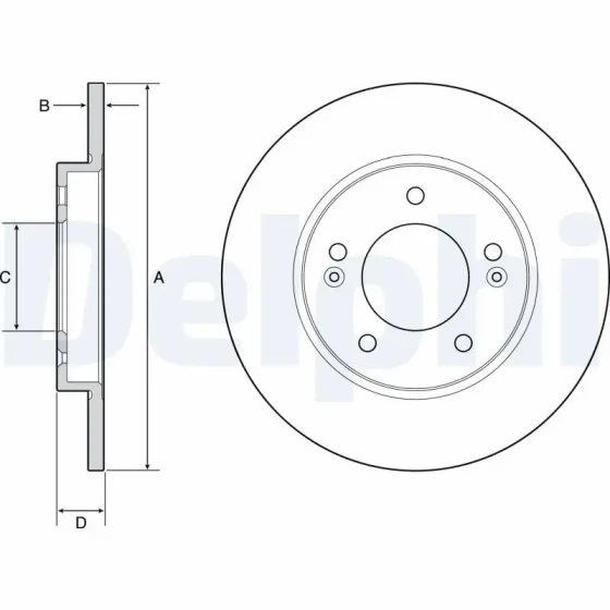 Delphi Arka Fren Diski – BG4949C / OEM 58411G4300 ürün görseli