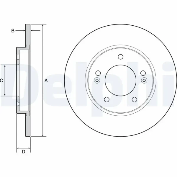 Delphi Arka Fren Diski – BG4949C / OEM 58411G4300