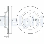 Delphi Arka Fren Diski – BG4954C / OEM H1BC2A315AB