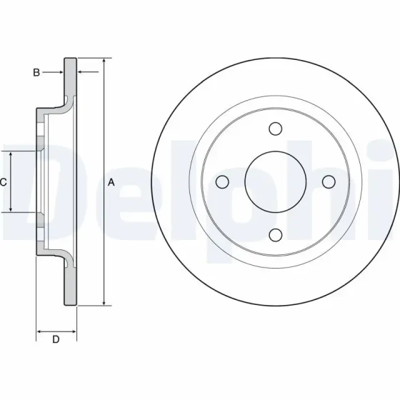Delphi Arka Fren Diski – BG4954C / OEM H1BC2A315AB ürün görseli
