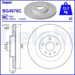 Delphi Arka Fren Diski – BG4978C / OEM 31471816