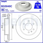 Delphi Arka Fren Diski – BG5049C / OEM A9104232100