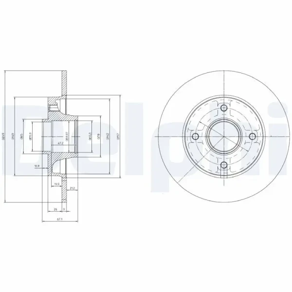 Delphi Arka Fren Diski – BG9021RS