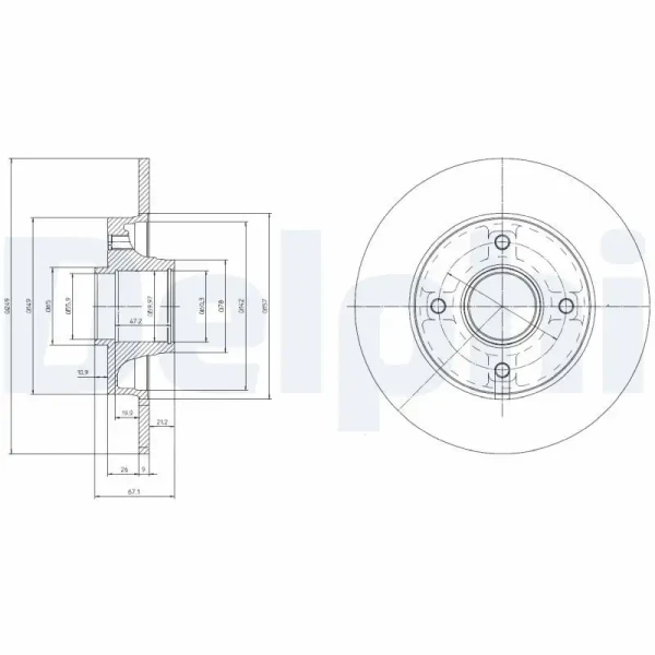 Delphi Arka Fren Diski – BG9022RSC