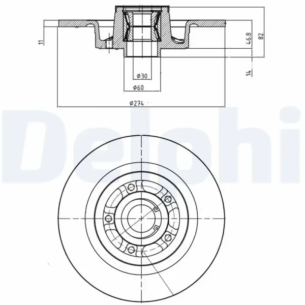 Delphi Arka Fren Diski – BG9026RS