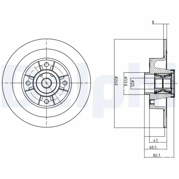 Delphi Arka Fren Diski – BG9028RS