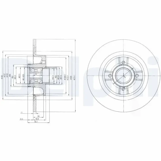 Delphi Arka Fren Diski – BG9029RS ürün görseli