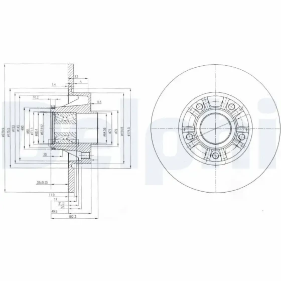 Delphi Arka Fren Diski – BG9031RS ürün görseli