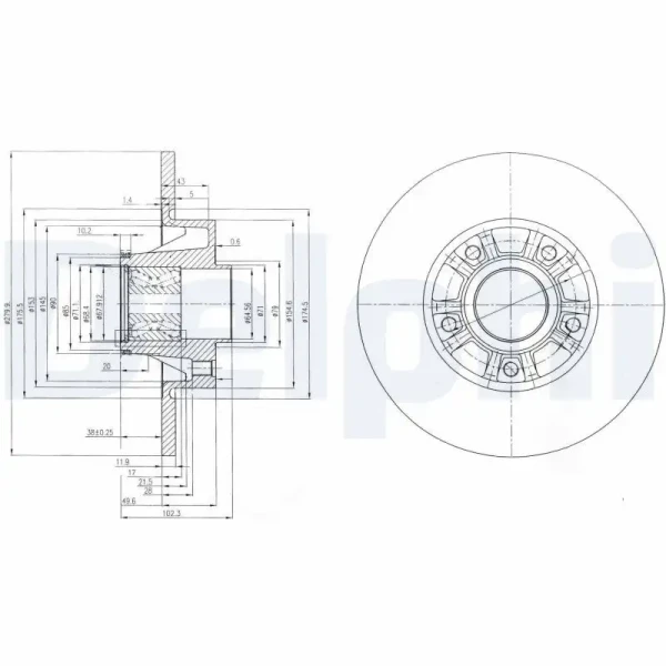Delphi Arka Fren Diski – BG9031RS