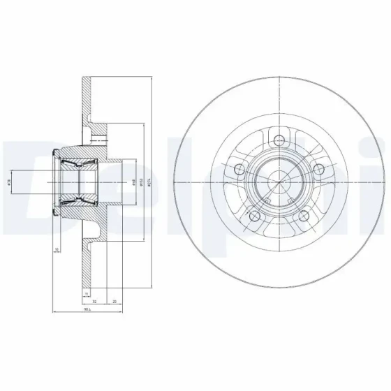 Delphi Arka Fren Diski – BG9113RSC ürün görseli