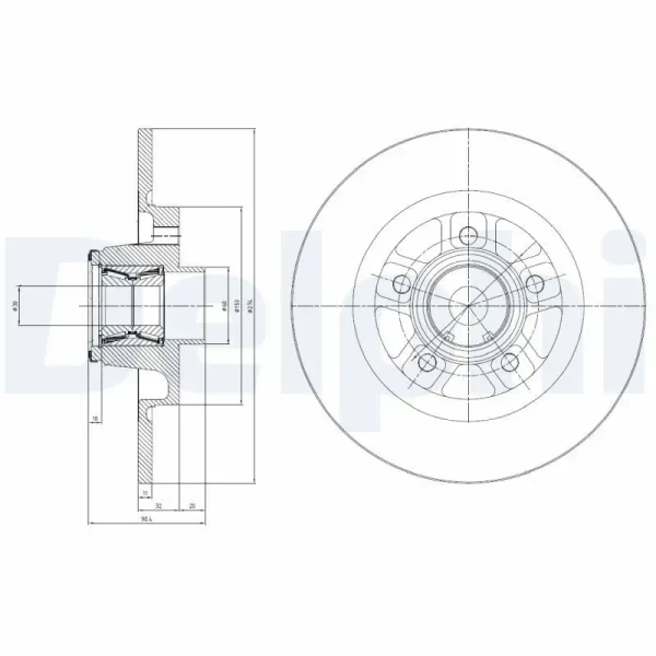 Delphi Arka Fren Diski – BG9113RSC