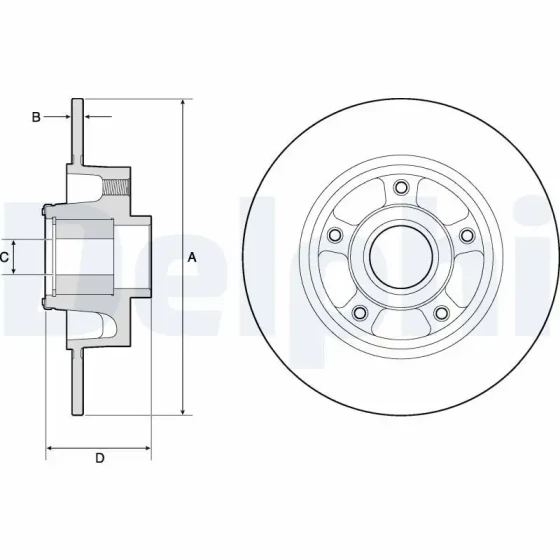 Delphi Arka Fren Diski – BG9137RS ürün görseli