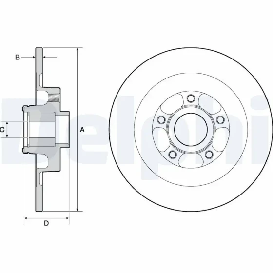 Delphi Arka Fren Diski – BG9138RS ürün görseli