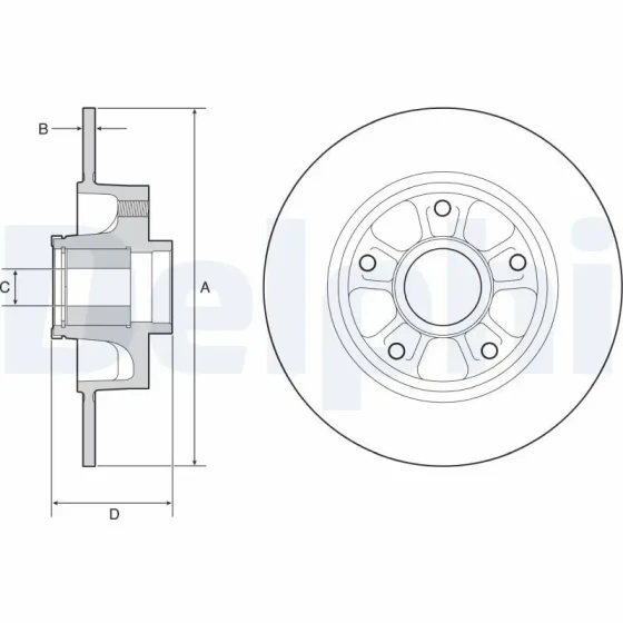 Delphi Arka Fren Diski – BG9230RSC / OEM 432009292R ürün görseli