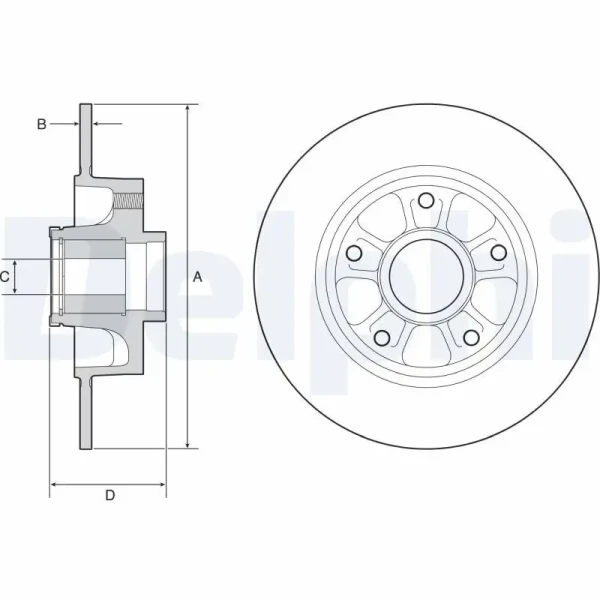 Delphi Arka Fren Diski – BG9230RSC / OEM 432009292R
