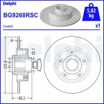 Delphi Arka Fren Diski – BG9268RSC / OEM 432006609R