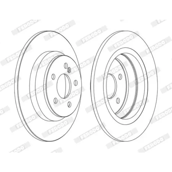 Ferodo Arka Fren Diski – DDF1675C / OEM A2204230112 ürün görseli
