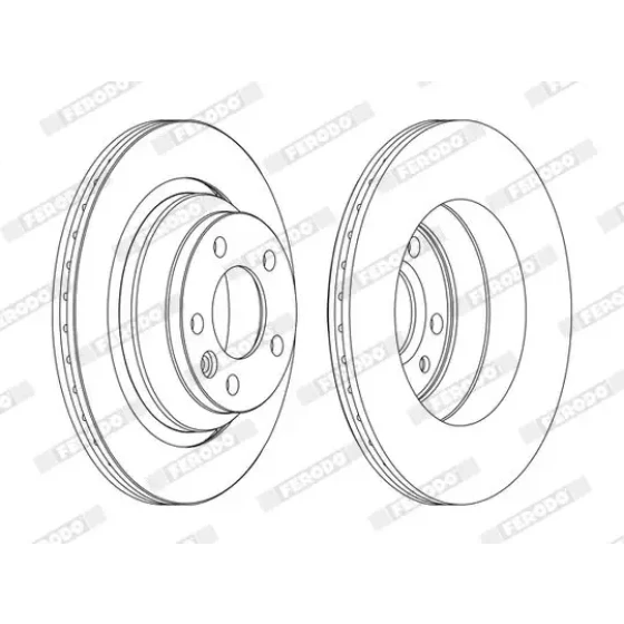 Ferodo Arka Fren Diski – DDF1698C / OEM 7L6615601E ürün görseli