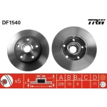 TRW Arka Fren Diski – DF1540 / OEM 357615601B