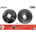 TRW Arka Fren Diski – DF2781 / OEM 4246T6
