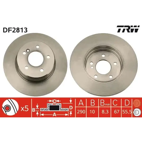TRW Arka Fren Diski – DF2813