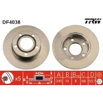 TRW Arka Fren Diski – DF4038 / OEM 4BO615601