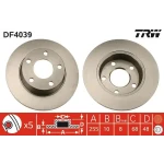 TRW Arka Fren Diski – DF4039 / OEM 4B0615601B