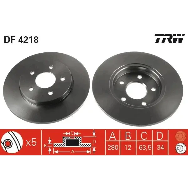 TRW Arka Fren Diski – DF4218