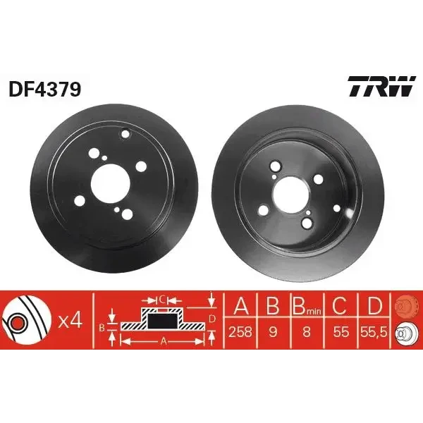 TRW Arka Fren Diski – DF4379