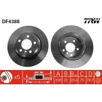 TRW Arka Fren Diski – DF4388 / OEM A3413332217