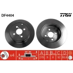TRW Arka Fren Diski – DF4404 / OEM 4243102081