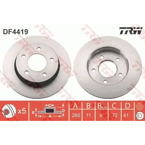 TRW Arka Fren Diski – DF4419 ürün görseli
