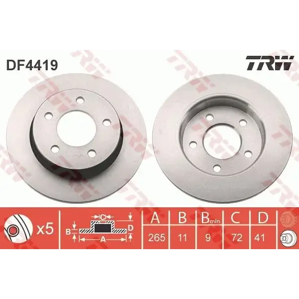 TRW Arka Fren Diski – DF4419
