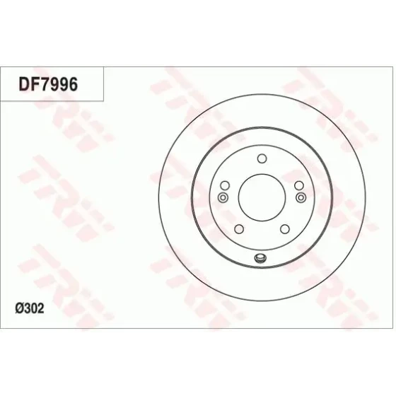 TRW Arka Fren Diski – DF7996 / OEM 584112W010 ürün görseli