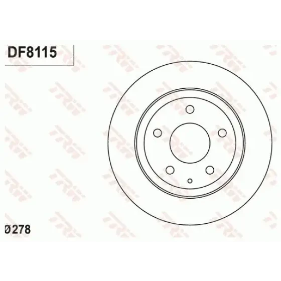 TRW Arka Fren Diski – DF8115 / OEM GHT226251A ürün görseli